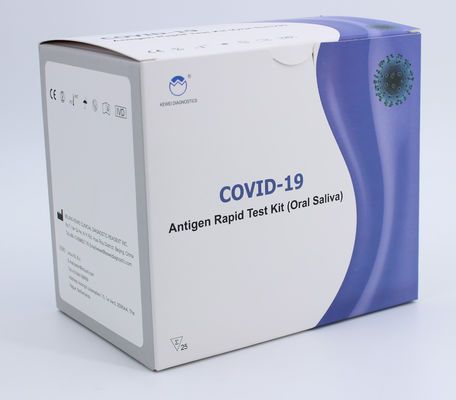 طقم اختبار OEM Covid-19 Antigen السريع اختبار البلعوم مع صندوق أبيض أرجواني