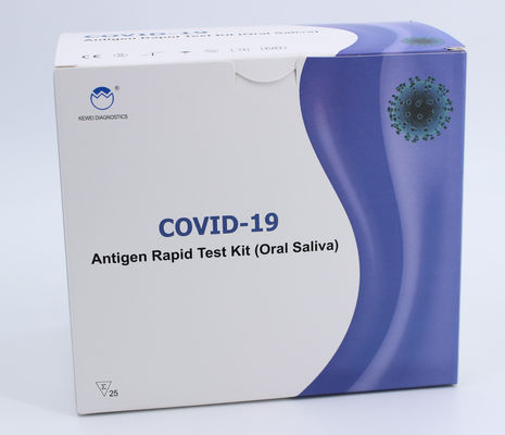 اختبار لعاب الفم Covid-19 مجموعة اختبار مستضد سريع 95٪ اختبار خطوة واحدة للحساسية