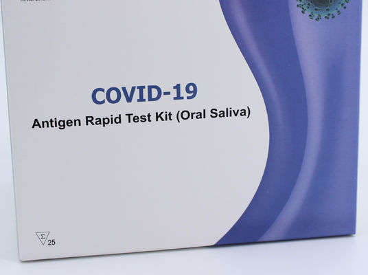 طقم اختبار OEM Covid-19 Antigen السريع اختبار البلعوم مع صندوق أبيض أرجواني