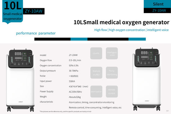 جهاز تركيز الأوكسجين الطبي بتدفق مزدوج 10 لتر 10 لتر